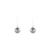Boucles D'oreilles Pendantes Keilaae Or Blanc Perle De Tahiti