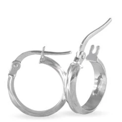 Créoles Ananas Or Blanc -Bijouterie Pas Chère B3OFBW0081 view3