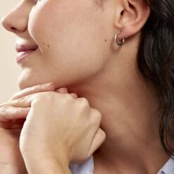 Créoles Verania Or Blanc -Bijouterie Pas Chère B3OFBW0205 model1