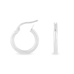 Créoles Verania Or Blanc -Bijouterie Pas Chère B3OFBW0205 view2