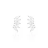 Bijoux D'oreilles Edma Or Blanc Oxyde De Zirconium