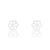 Boucles D'oreilles Puces Philine Fleur Or Blanc Oxyde De Zirconium