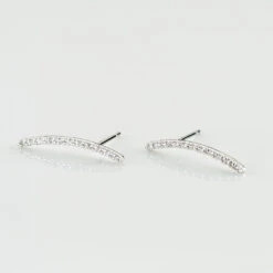 Bijoux D'oreilles Eleana Or Blanc Oxyde De Zirconium -Bijouterie Pas Chère B3OFBZW568 view2