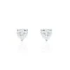 Boucles D'oreilles Puces Or Blanc Katherine Oxyde De Zirconium