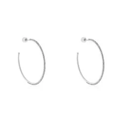 Créoles Tyhana Or Blanc Oxyde