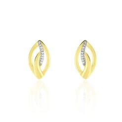 Boucles D'oreilles Or Jaune Sven Diamant