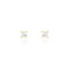 Boucles D'oreilles Puces Victoria Or Jaune Diamant