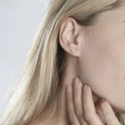 Boucles D'oreilles Puces Grace Or Jaune Diamants -Bijouterie Pas Chère B3OFJDW519 model0