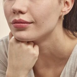 Créoles Hera Or Jaune Strass -Bijouterie Pas Chère B3OFJPW217 model1