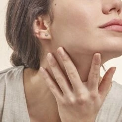 Boucles D'oreilles Puces Daria Cœur 0 Or Jaune Strass -Bijouterie Pas Chère B3OFJPW286 model0