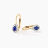 Boucles D'oreilles Pendantes Doorsie Or Jaune Saphir Et Diamant