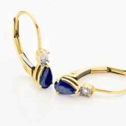 Boucles D'oreilles Pendantes Blossom Saphir -Bijouterie Pas Chère B3OFJSB274 view2