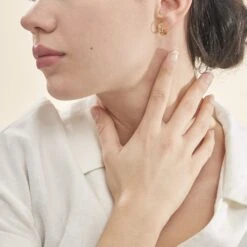 Créoles Asma Or Jaune -Bijouterie Pas Chère B3OFJW001X model0