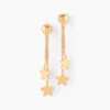 Boucles D'oreilles Pendantes Alphonsine Etoile Or Jaune