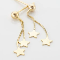 Boucles D'oreilles Pendantes Alphonsine Etoile Or Jaune -Bijouterie Pas Chère B3OFJW00BZ view2