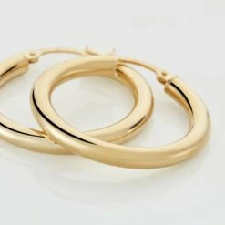 Créoles Ajania Or Jaune -Bijouterie Pas Chère B3OFJW00H2 view2