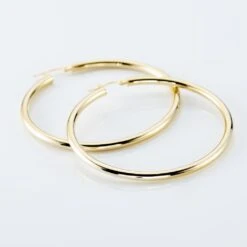 Créoles Or Jaune Rond -Bijouterie Pas Chère B3OFJW00H6 view2