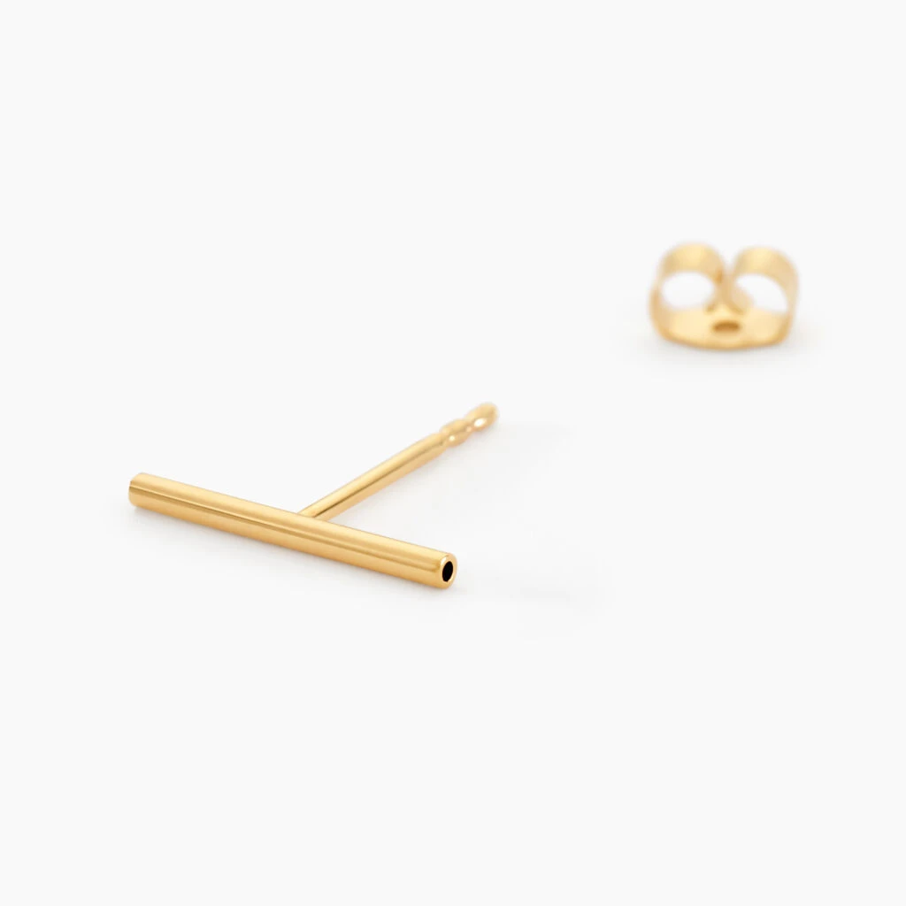 Boucles D'oreilles Puces Chloee Or Jaune 2 Boucles D'oreilles Puces Chloee Or Jaune – Image 2