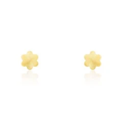 Boucles D'oreilles Puces Philine Fleur Or Jaune