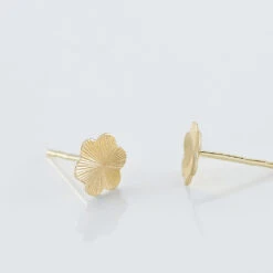 Boucles D'oreilles Puces Philine Fleur Or Jaune -Bijouterie Pas Chère B3OFJW0681 view2