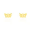 Boucles D'oreilles Puces Bartholomee Papillon Or Jaune