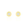 Boucles D'oreilles Puces Eden Serti Pneu Or Jaune Oxyde De Zirconium