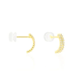 Créoles Jacobienne Or Jaune Oxyde De Zirconium