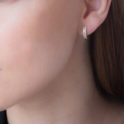 Créoles Jacobienne Or Jaune Oxyde De Zirconium -Bijouterie Pas Chère B3OFJZW249 model0