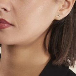 Boucles D'oreilles Puces Youssa Barrettes Or Jaune Oxyde De Zirconium -Bijouterie Pas Chère B3OFJZW438 model0