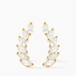 Bijoux D'oreilles Resa Or Jaune Oxyde De Zirconium