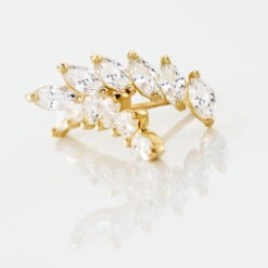 Bijoux D'oreilles Resa Or Jaune Oxyde De Zirconium -Bijouterie Pas Chère B3OFJZW506 view2