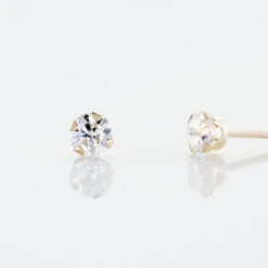 Boucles D'oreilles Puces Eddie Or Jaune Oxyde De Zirconium -Bijouterie Pas Chère B3OFJZW619 view2