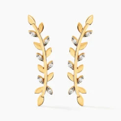 Bijoux D'oreilles Eloiza Or Jaune Oxyde De Zirconium