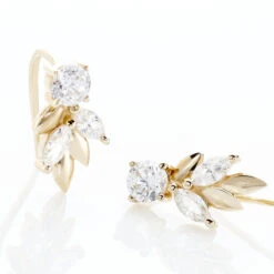 Bijoux D'oreilles Alexine Or Jaune Oxyde De Zirconium -Bijouterie Pas Chère B3OFJZW792 view2