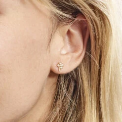 Boucles D'oreilles Or Jaune Verdiane Oxydes -Bijouterie Pas Chère B3OFJZW911 model0