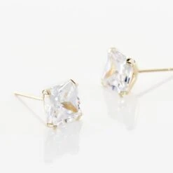 Boucles D'oreilles Puces Or Jaune Doreen Oxydes De Zirconium -Bijouterie Pas Chère B3OFJZW948 view2