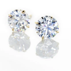 Boucles D'oreilles Puces Or Jaune Katherina Oxyde De Zirconium -Bijouterie Pas Chère B3OFJZW968 view2