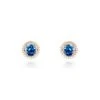 Boucles D'oreilles Puces Or Rose Maeva Topazes Oxydes De Zirconium