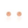 Boucles D'oreilles Puces Fidelia Boule Sablee Or Rose