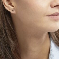 Boucles D'oreilles Puces Eleanor Fleur Or Rose Oxyde De Zirconium 5 Boucles D'oreilles Puces Eleanor Fleur Or Rose Oxyde De Zirconium -Bijouterie Pas Chère B3OFRZW008 model0