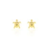 Boucles D'oreilles Puces Almahae Tortue Or Jaune