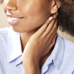 Boucles D'oreilles Puces Almahae Tortue Or Jaune -Bijouterie Pas Chère B3OMJW0682 model0