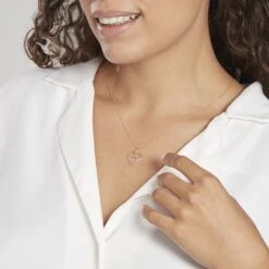 Pendentif Eudocie Double Coeurs Or Bicolore -Bijouterie Pas Chère B3PF2W0152 model1