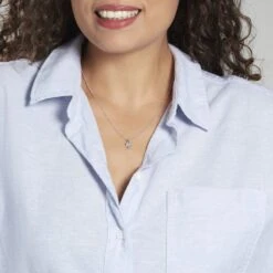 Pendentif Miyah Or Blanc Topaze -Bijouterie Pas Chère B3PFBTB002 model0