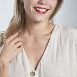 Pendentif Fatilia Clef Coeur Or Blanc -Bijouterie Pas Chère B3PFBW0285 model0