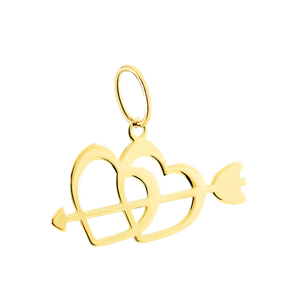 Pendentif Eudocie Coeurs Et Fleche Or Jaune 2 Pendentif Eudocie Coeurs Et Fleche Or Jaune – Image 2