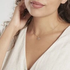 Pendentif Eudocie Coeurs Ciseles Or Bicolore -Bijouterie Pas Chère B3PM2W0005 model0