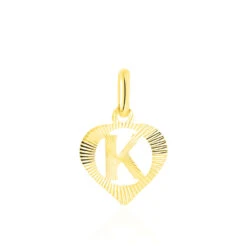 Pendentif Eudocie Coeur Lettre Or Jaune