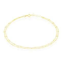 Chaîne De Cheville Double Chaîne Or Jaune