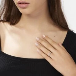 Alliance Giulia Or Blanc Diamant -Bijouterie Pas Chère B7AFBDW433 model0